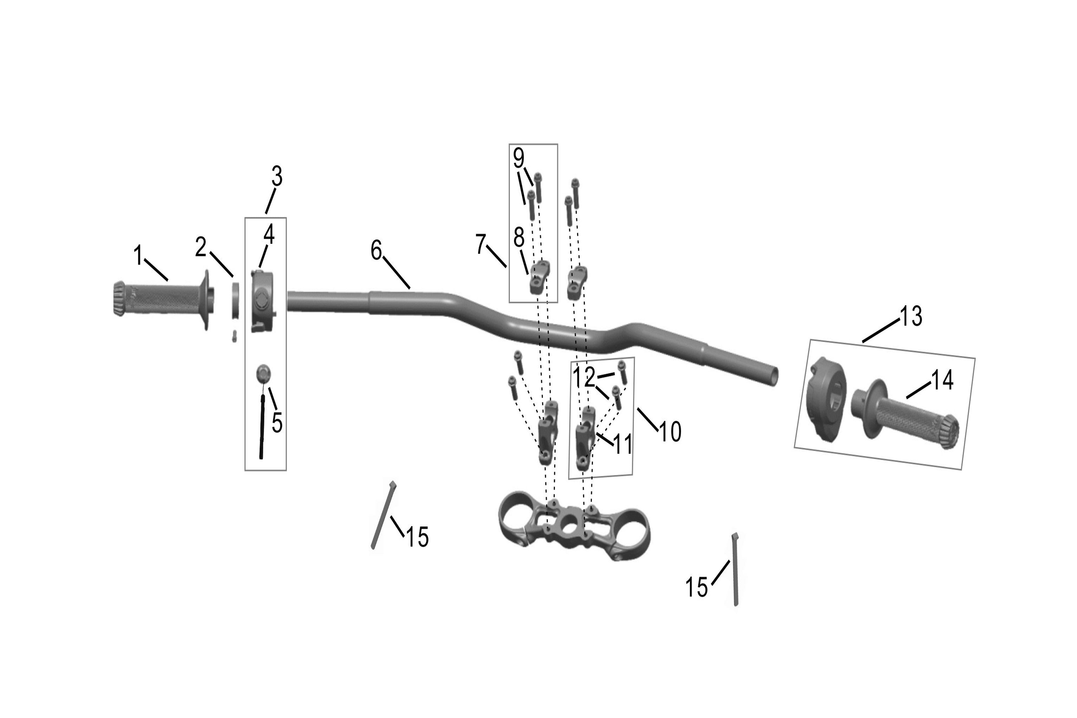 Sur-Ron Hyper Bee Throttle – fitment diagram (part 23910-Y026A-0000)