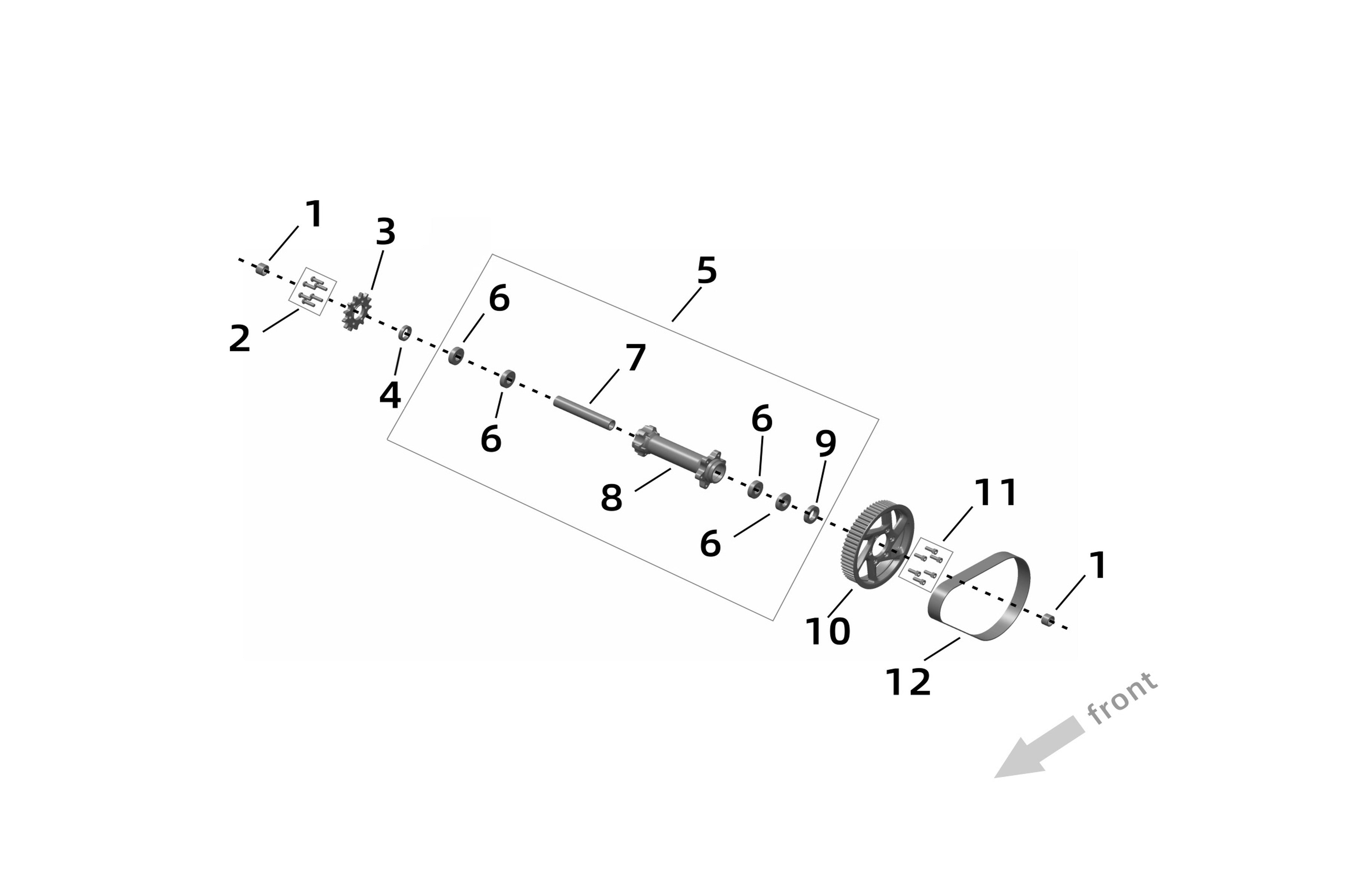 Sur-Ron Ultra Bee Primary Drive Belt (Gates) – fitment diagram (part 13111-YQ5A-0200)