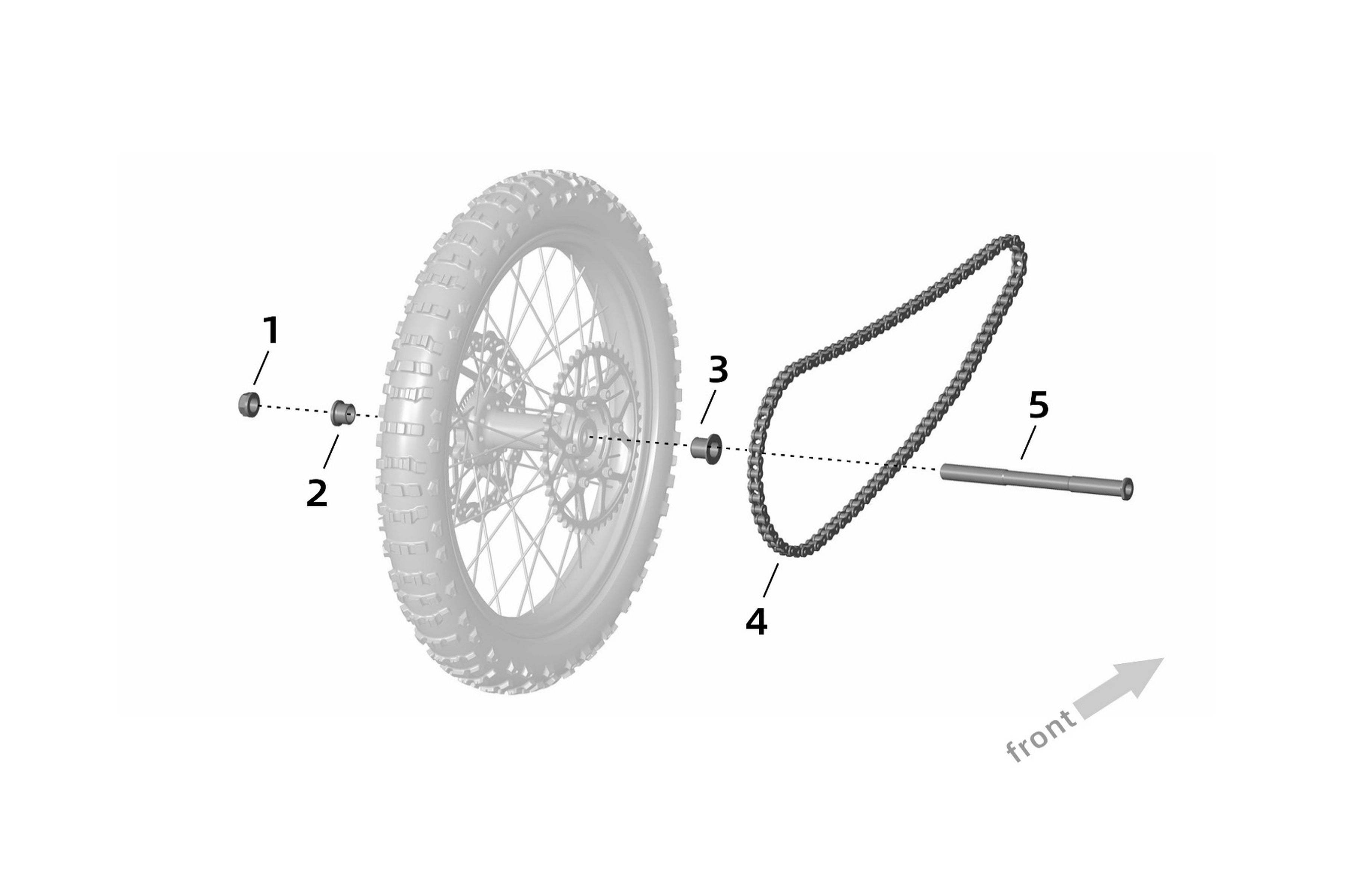 Sur-Ron Ultra Bee Chain 520-96L – fitment diagram (part 13114-YQ5A-0000)