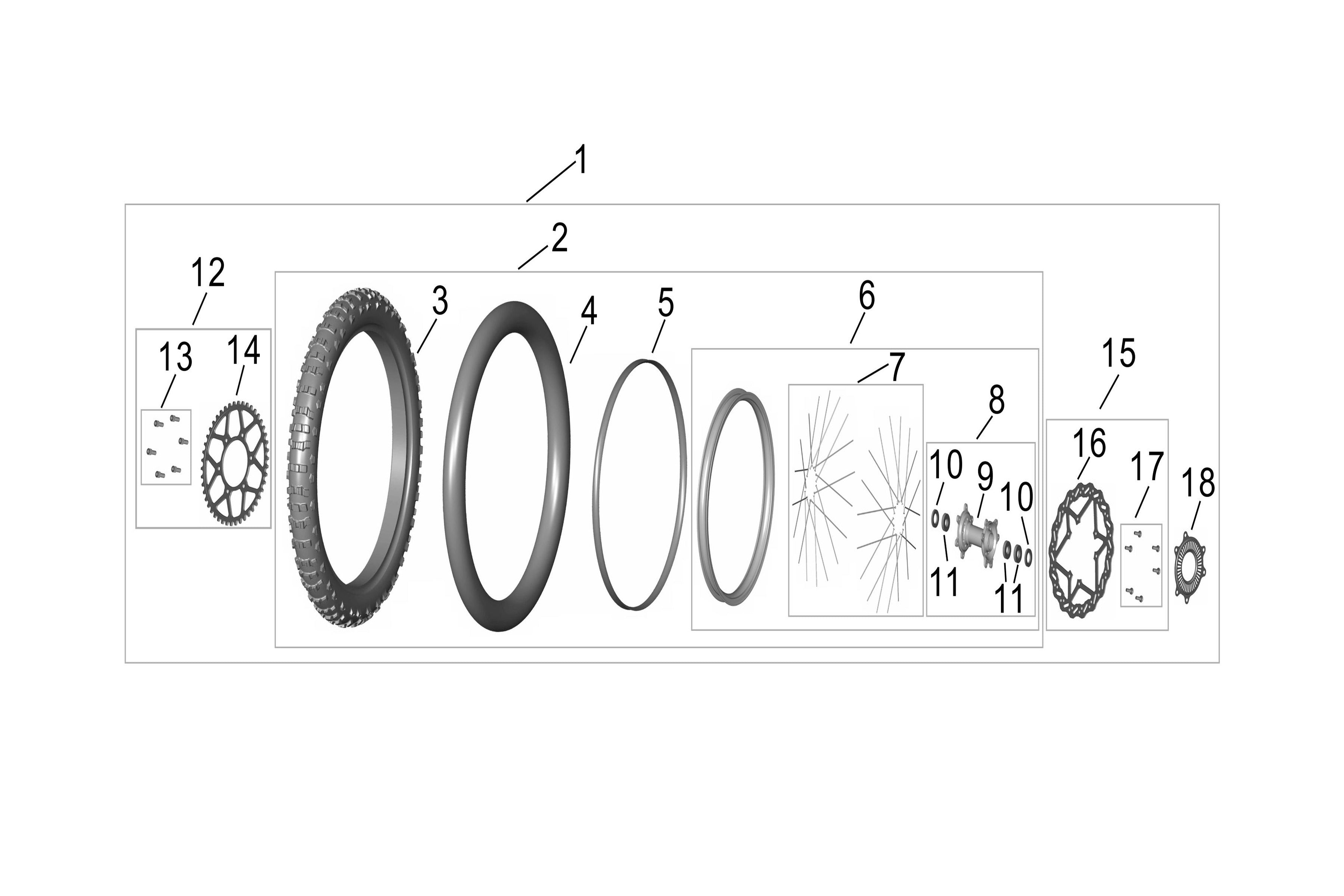 Sur-Ron Ultra Bee Rear Sprocket 46T – fitment diagram (part 13204-YQ5A-0000)