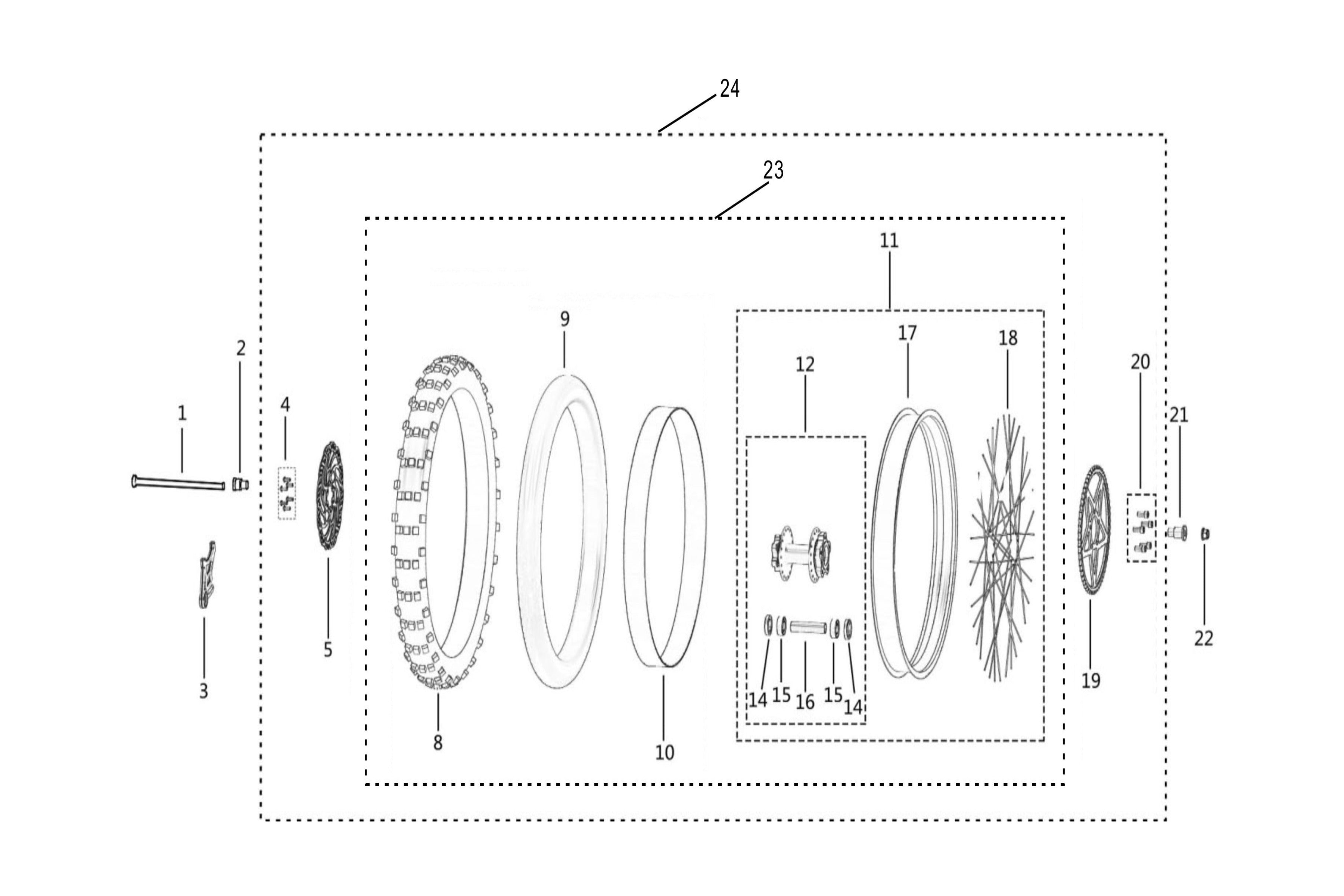 Sur-Ron Light Bee X Sprocket (48T) – fitment diagram (part 13204-YQ2A-0000)