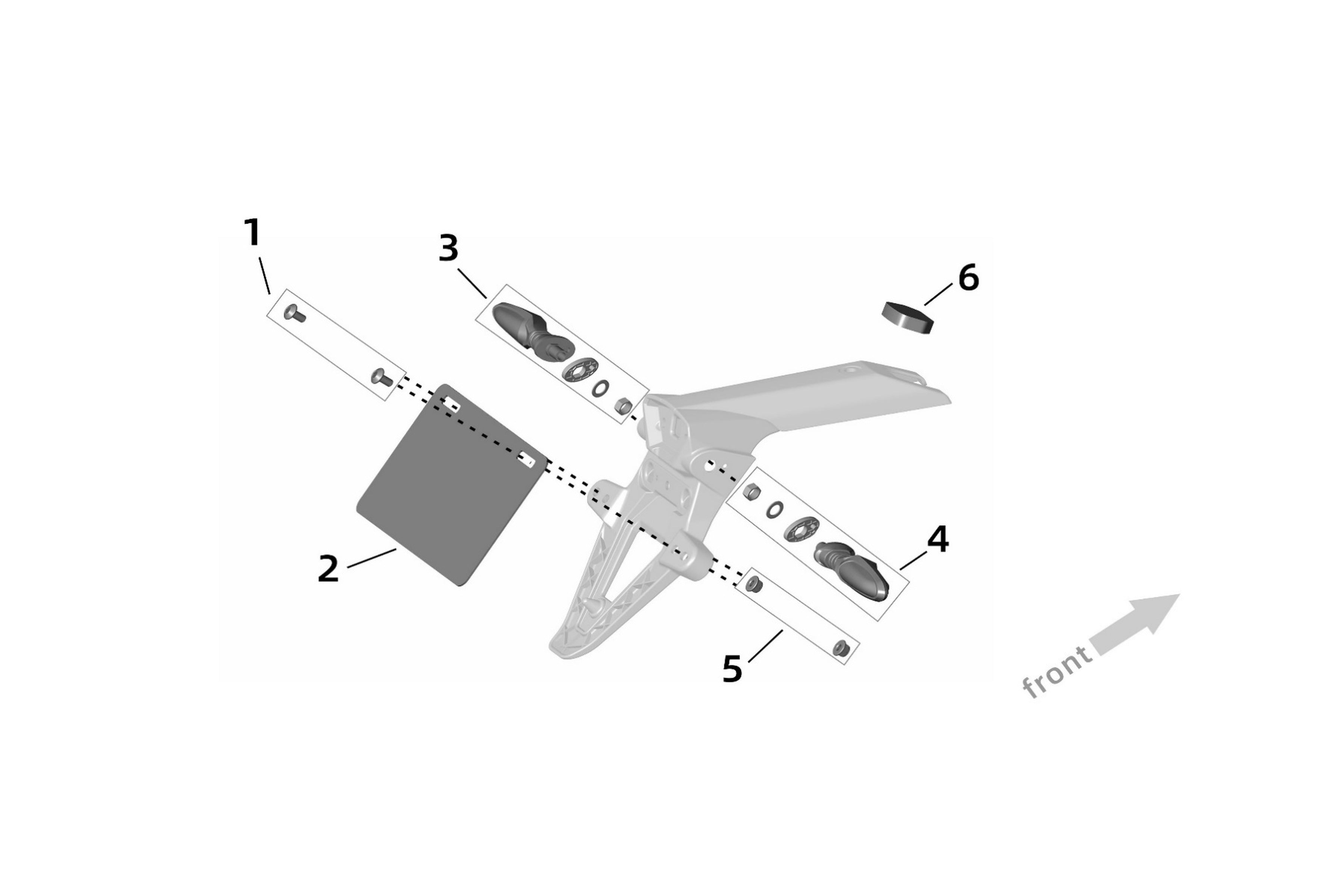 Sur-Ron Ultra Bee Right Rear Turn Signal – fitment diagram (part 22600-YQ5A-0000)