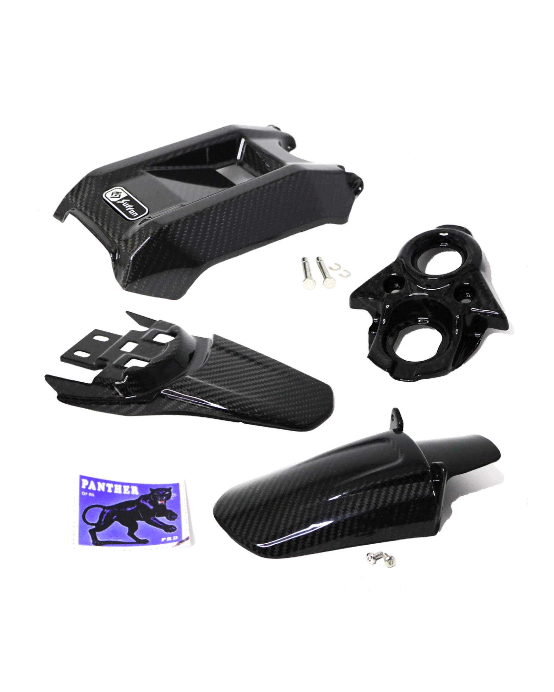 Real Carbon Fibre Accessory Bundle for Sur-Ron Light Bee — Ride Panther carbon fiber for electric bikes
