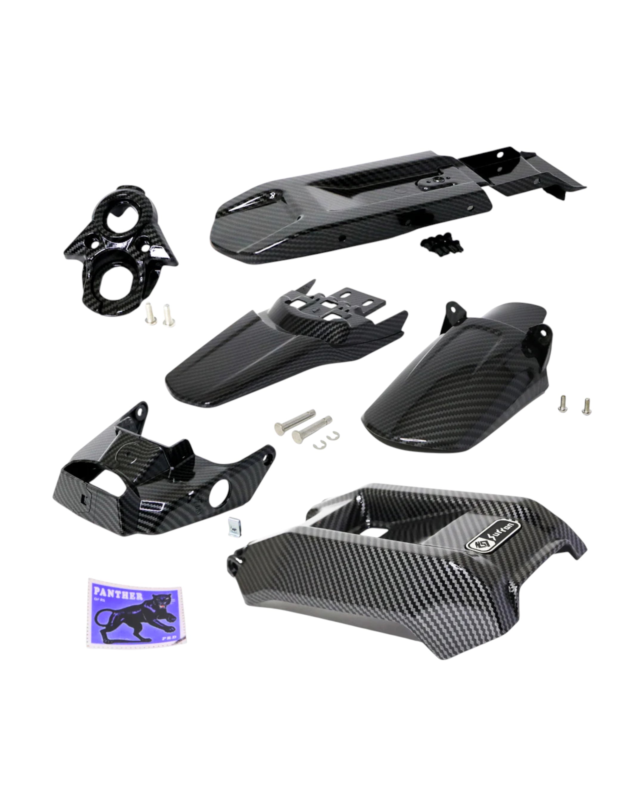 Complete Carbon Fibre Accessory Bundle — Sur-Ron Light Bee X — Ride Panther carbon fiber for electric bikes