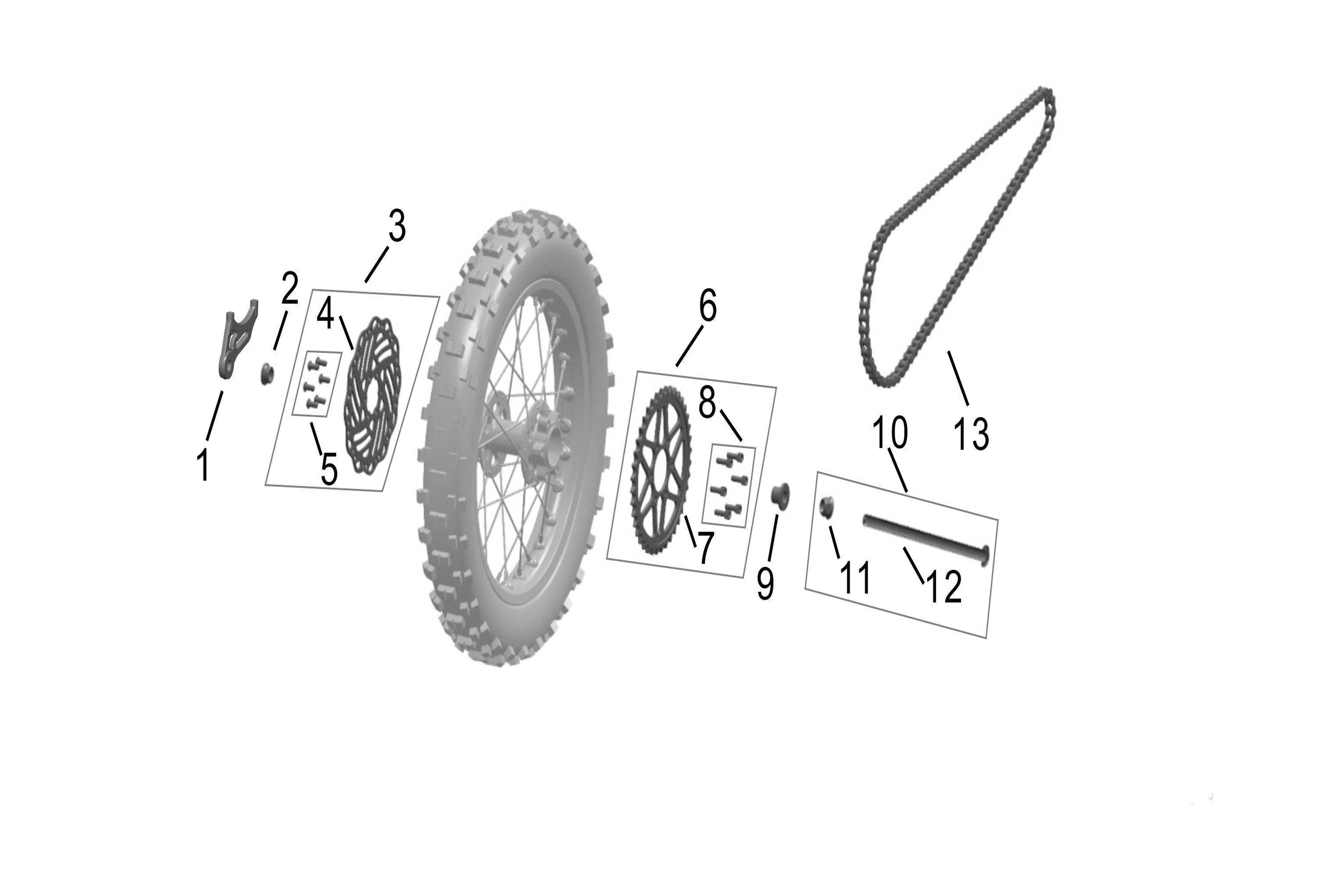 Sur-Ron Hyper Bee Rear Sprocket Set 41/420 – fitment diagram (part 13204-Y026A-Z1)