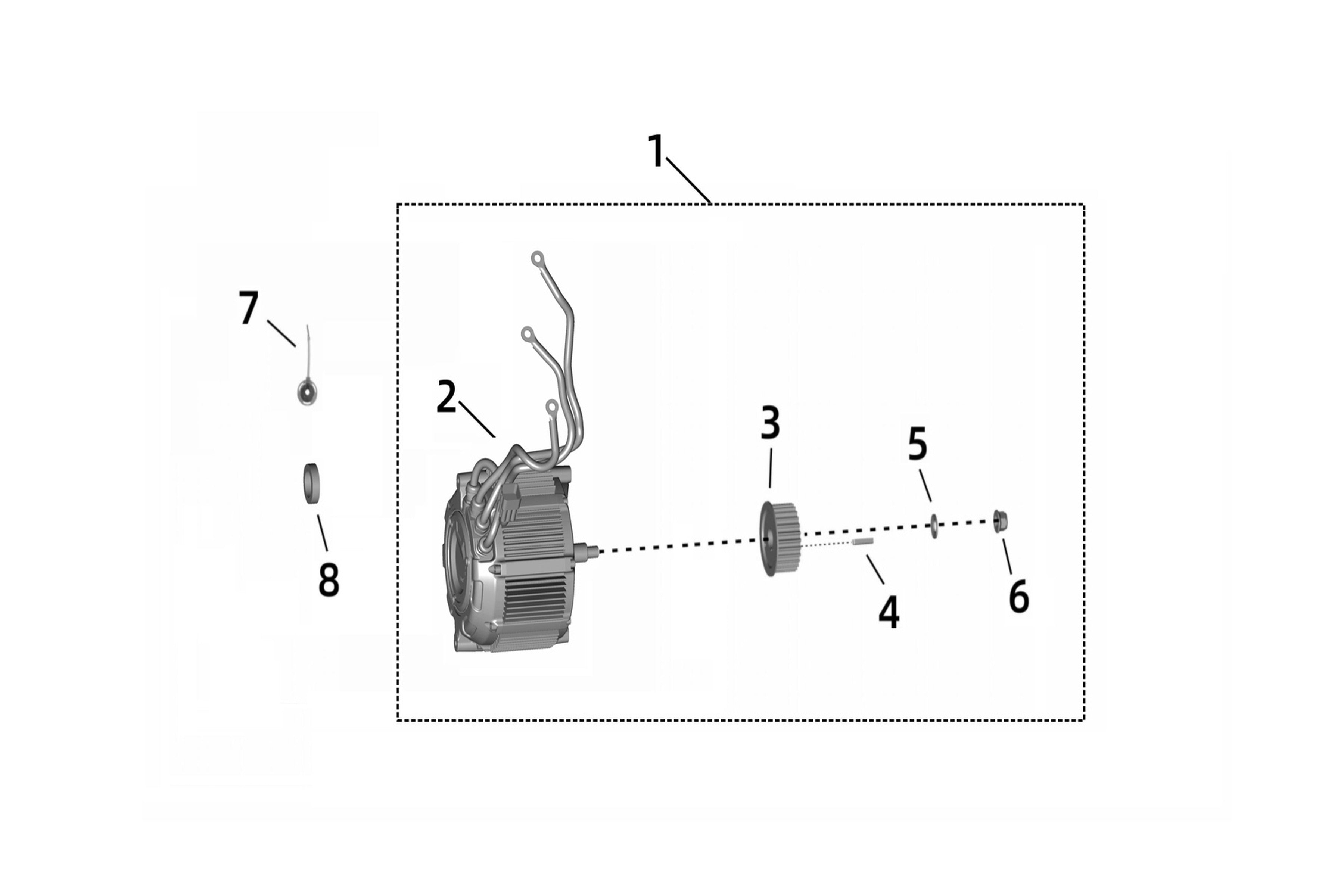 Sur-Ron Ultra Bee Motor – fitment diagram (part 11100-YQ5A-11B0)