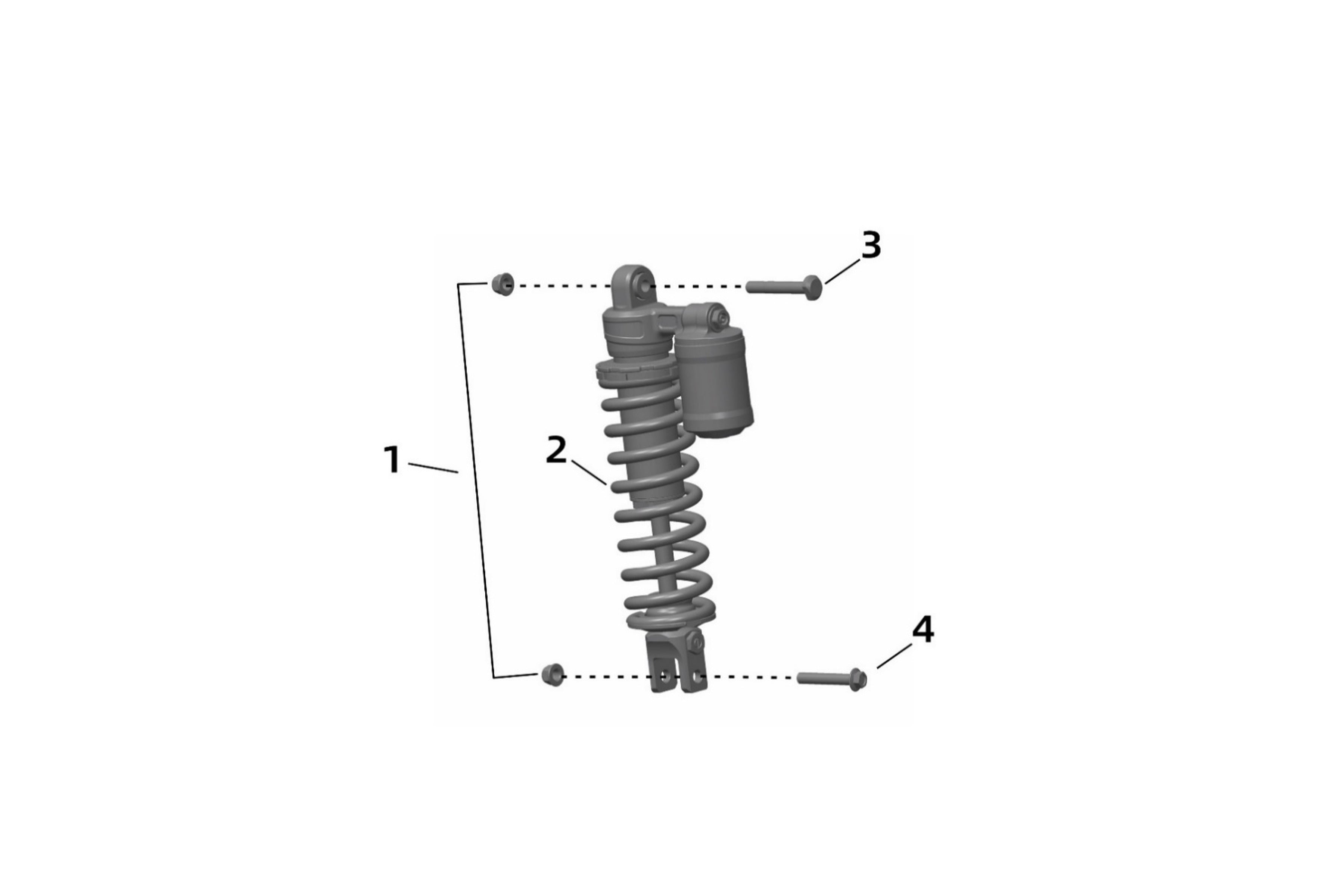Sur-Ron Ultra Bee Rear Shock (KKE) – fitment diagram (part 55110-YQ5A-0000)